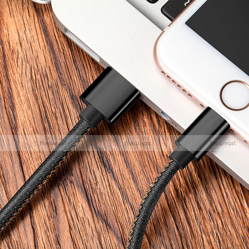 Charger USB Data Cable Charging Cord L04 for Apple iPhone Xs Max Black