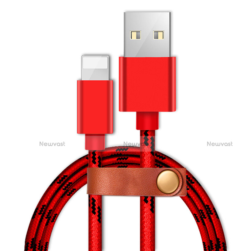 Charger USB Data Cable Charging Cord L05 for Apple iPad 4 Red