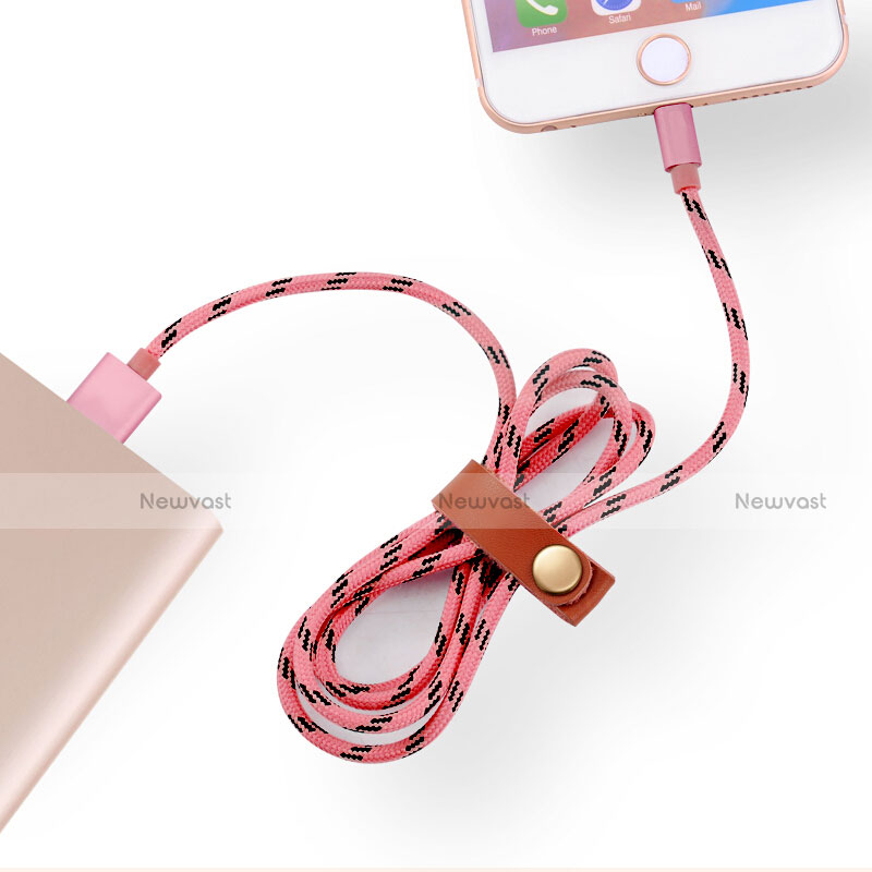 Charger USB Data Cable Charging Cord L05 for Apple iPad Pro 12.9 Pink