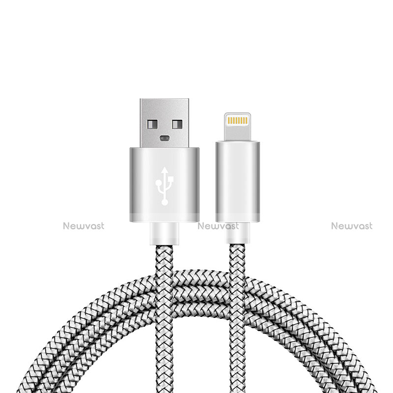 Charger USB Data Cable Charging Cord L07 for Apple iPad 10.2 (2020) Silver