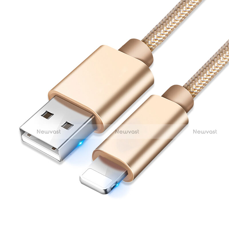 Charger USB Data Cable Charging Cord L08 for Apple iPhone Xs Gold