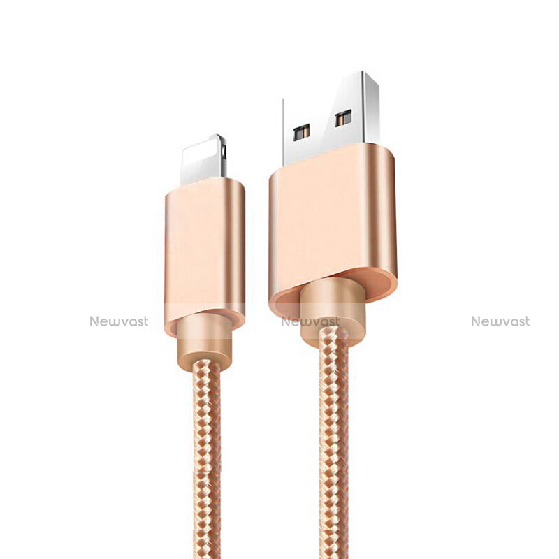 Charger USB Data Cable Charging Cord L08 for Apple iPhone Xs Gold