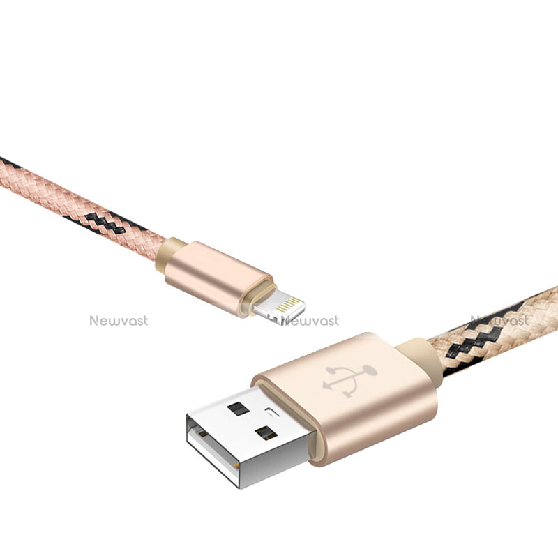 Charger USB Data Cable Charging Cord L10 for Apple iPhone 5C Gold