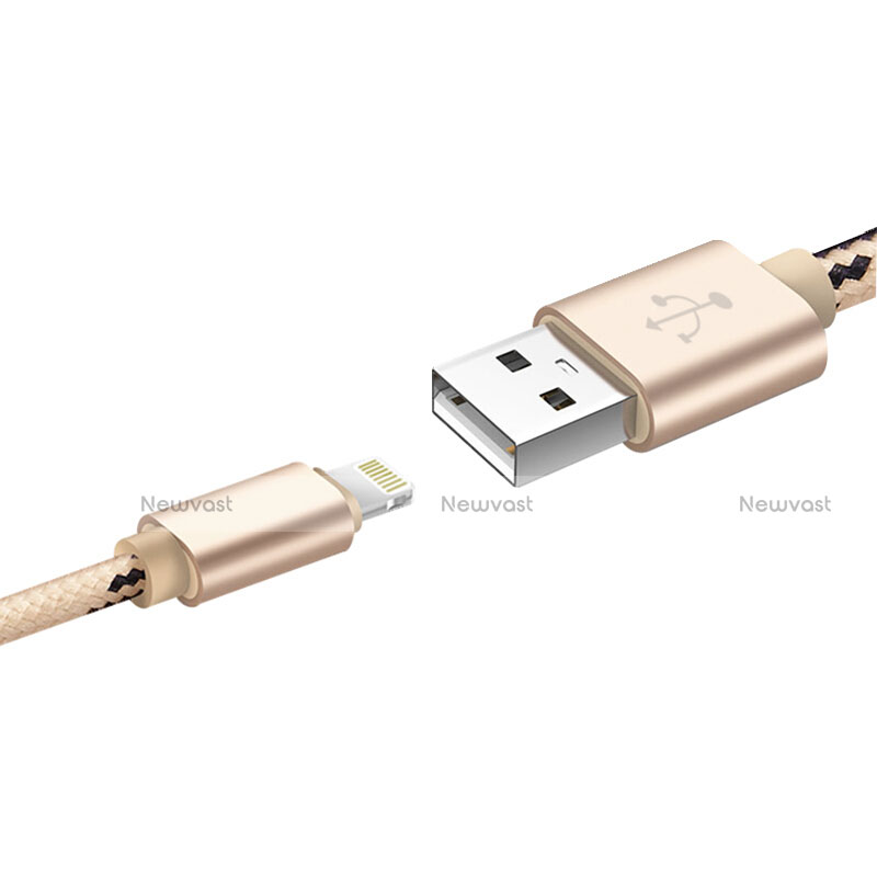 Charger USB Data Cable Charging Cord L10 for Apple iPhone 5C Gold