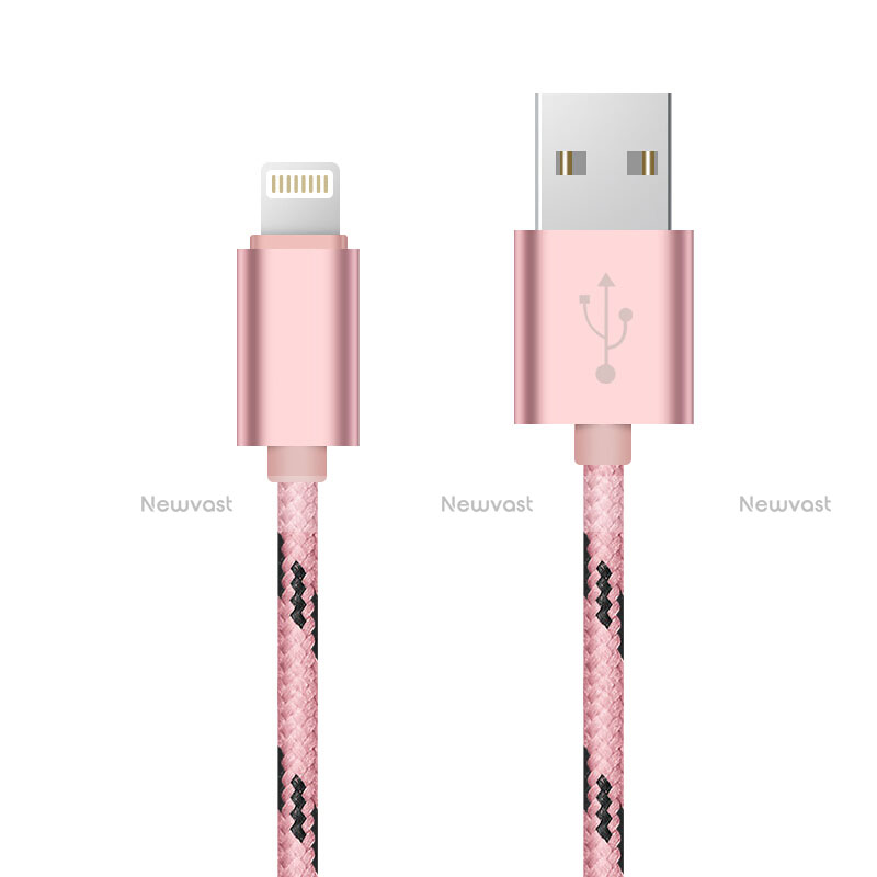 Charger USB Data Cable Charging Cord L10 for Apple iPhone 8 Plus Pink
