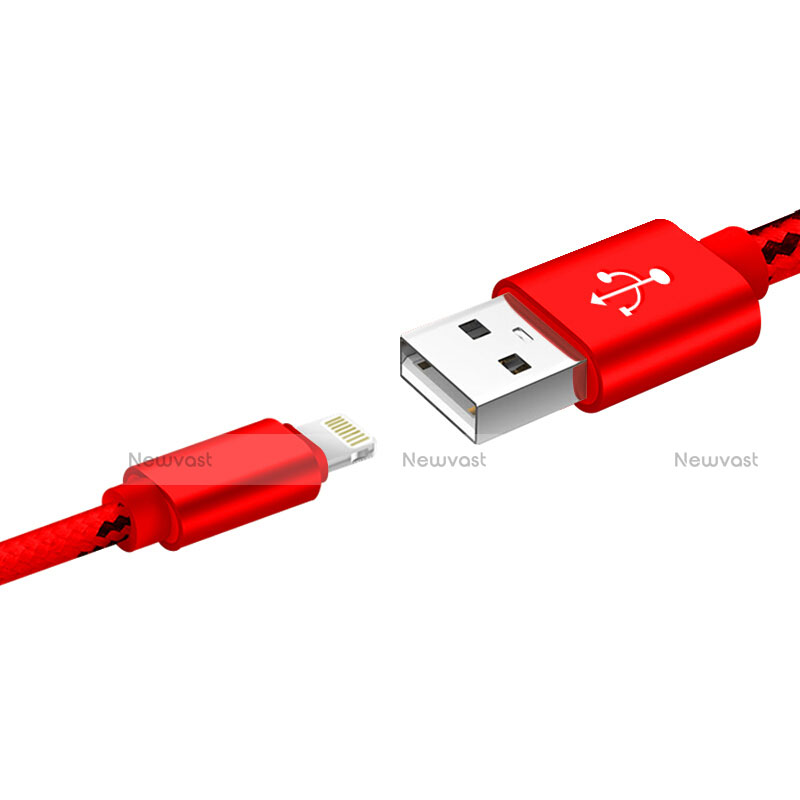 Charger USB Data Cable Charging Cord L10 for Apple iPhone Xs Max Red