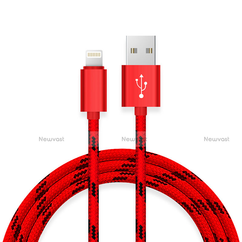 Charger USB Data Cable Charging Cord L10 for Apple iPhone Xs Max Red