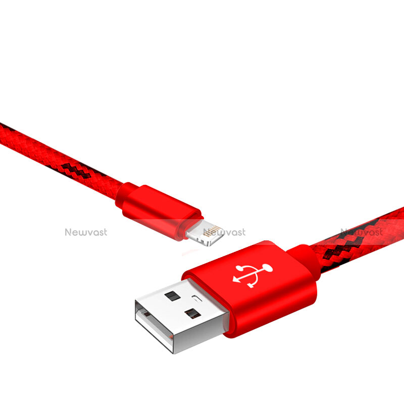 Charger USB Data Cable Charging Cord L10 for Apple iPhone Xs Max Red