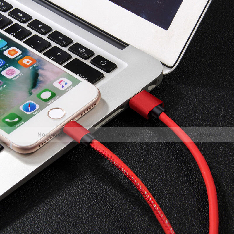 Charger USB Data Cable Charging Cord L11 for Apple iPad 10.2 (2020) Red