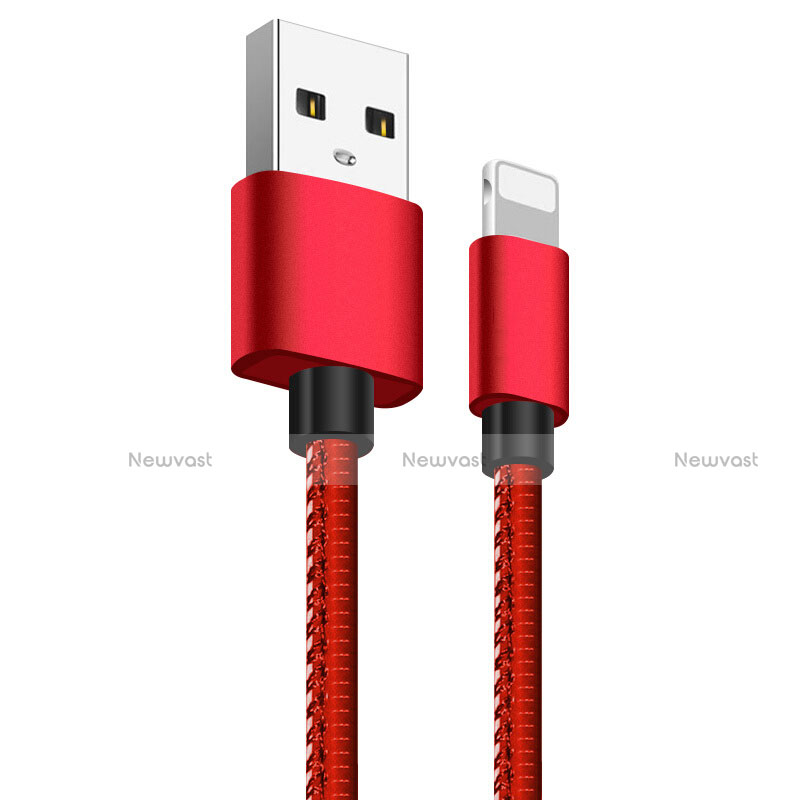 Charger USB Data Cable Charging Cord L11 for Apple iPhone Xs Red