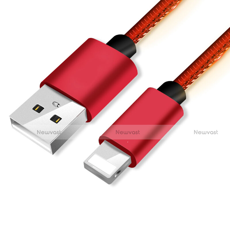 Charger USB Data Cable Charging Cord L11 for Apple iPhone Xs Red