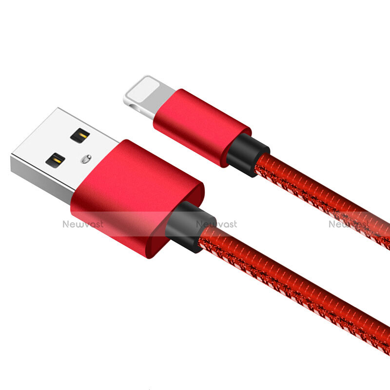 Charger USB Data Cable Charging Cord L11 for Apple iPhone Xs Red