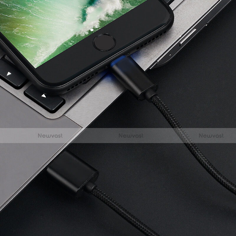 Charger USB Data Cable Charging Cord L13 for Apple iPhone Xs Black