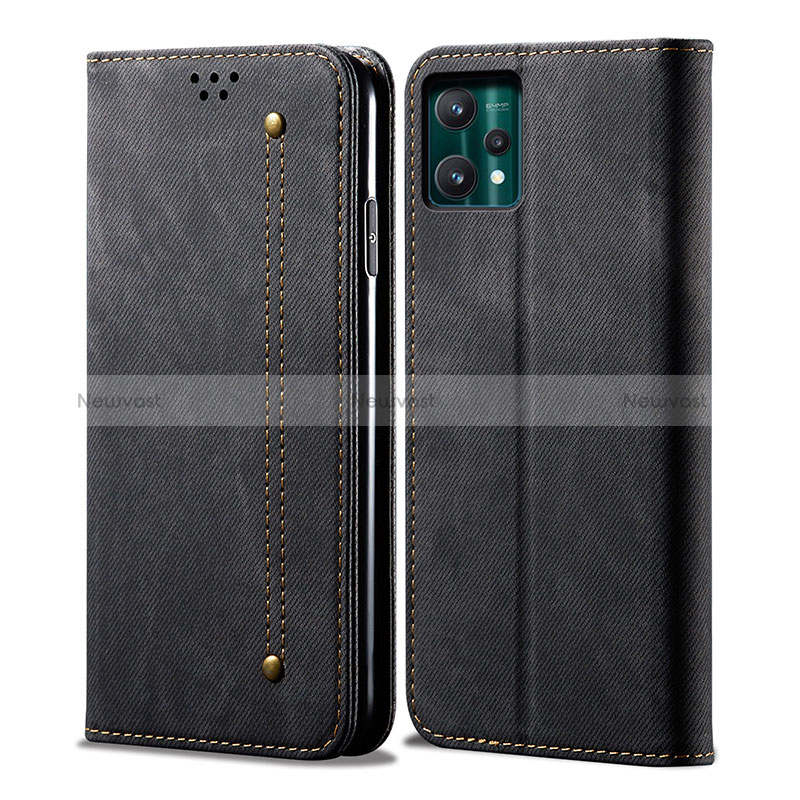 Cloth Case Stands Flip Cover B01S for Realme 9 4G Black