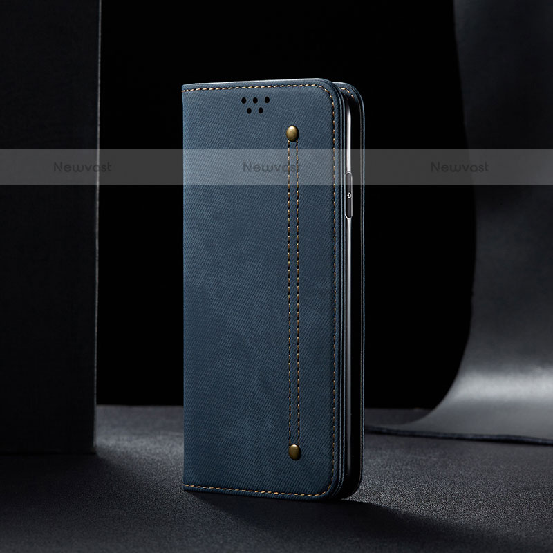 Cloth Case Stands Flip Cover B01S for Samsung Galaxy Note 10 Lite Blue