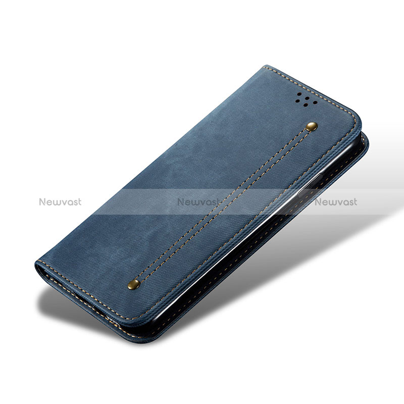 Cloth Case Stands Flip Cover B01S for Xiaomi Mi 13 Pro 5G Blue