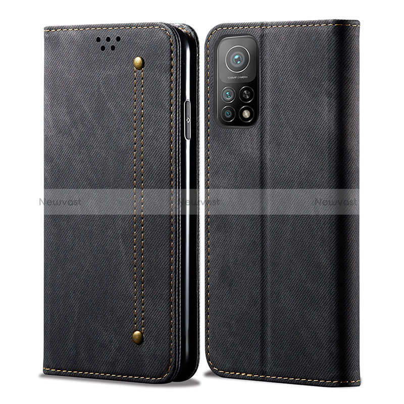 Cloth Case Stands Flip Cover B01S for Xiaomi Redmi K30S 5G Black