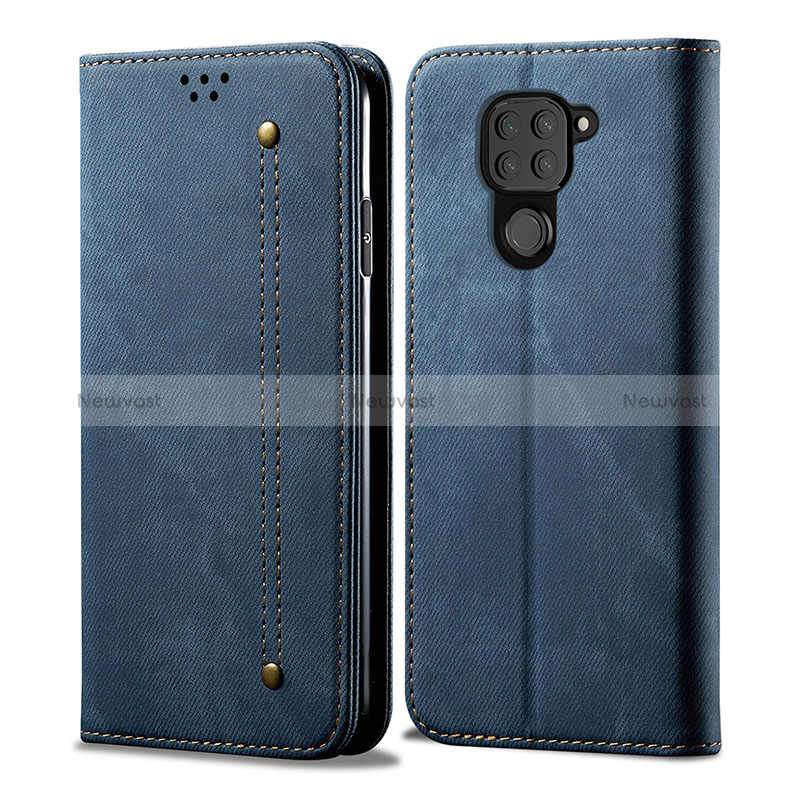 Cloth Case Stands Flip Cover B01S for Xiaomi Redmi Note 9 Blue