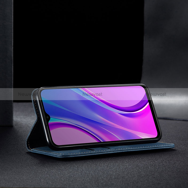 Cloth Case Stands Flip Cover B02S for Xiaomi Redmi 9