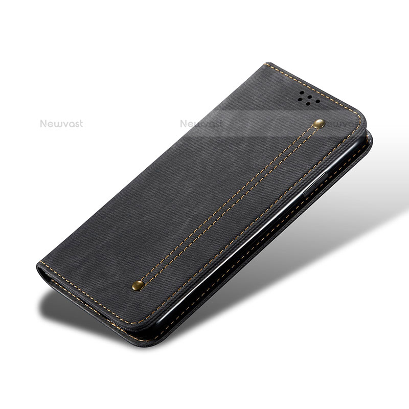 Cloth Case Stands Flip Cover B03S for Samsung Galaxy S21 Plus 5G Black