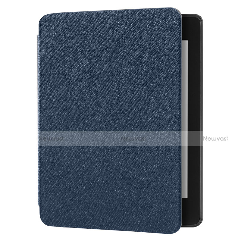 Cloth Case Stands Flip Cover for Amazon Kindle Paperwhite 6 inch Blue