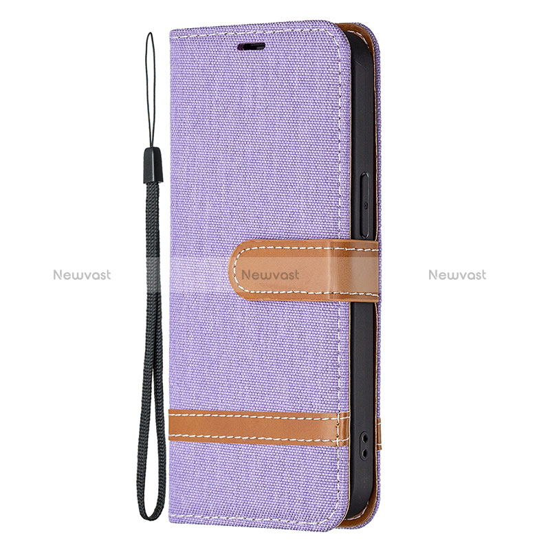 Cloth Case Stands Flip Cover for Apple iPhone 14 Pro Max Purple