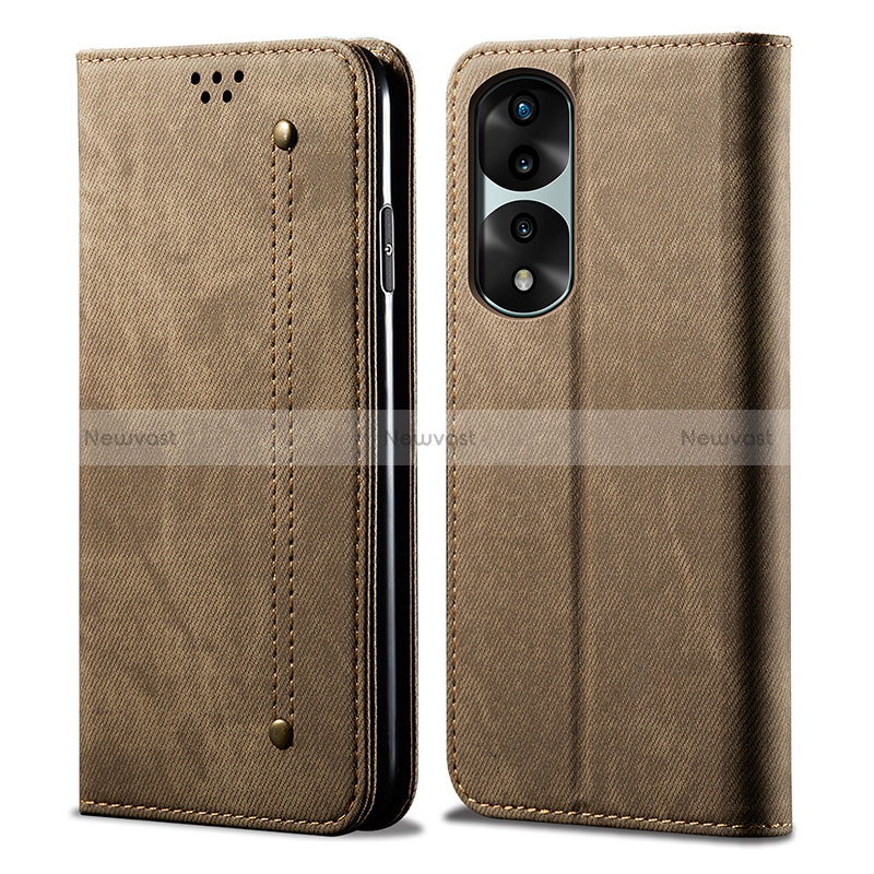 Cloth Case Stands Flip Cover for Huawei Honor 70 Pro 5G