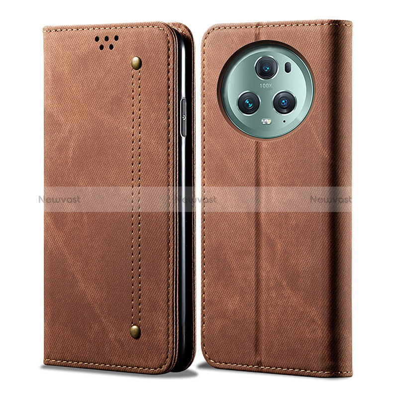 Cloth Case Stands Flip Cover for Huawei Honor Magic5 5G