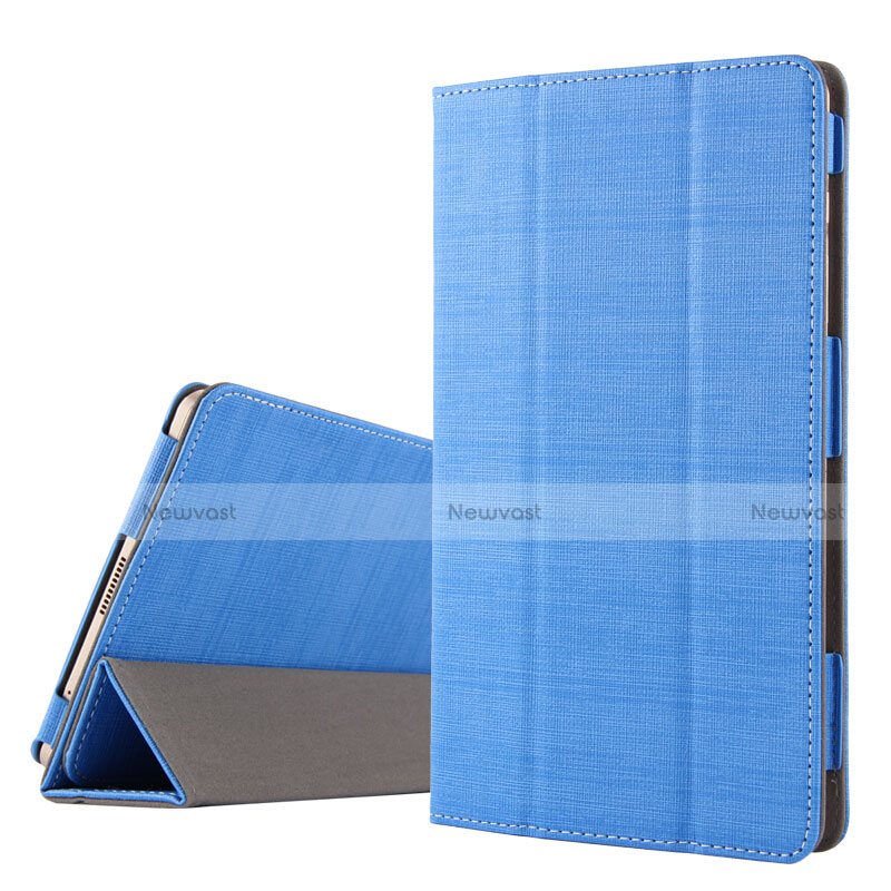 Cloth Case Stands Flip Cover for Huawei Mediapad M2 8 M2-801w M2-803L M2-802L Blue