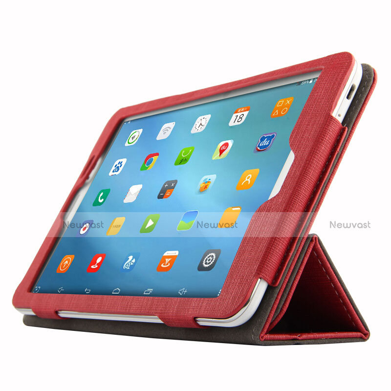 Cloth Case Stands Flip Cover for Huawei Mediapad T1 10 Pro T1-A21L T1-A23L Red