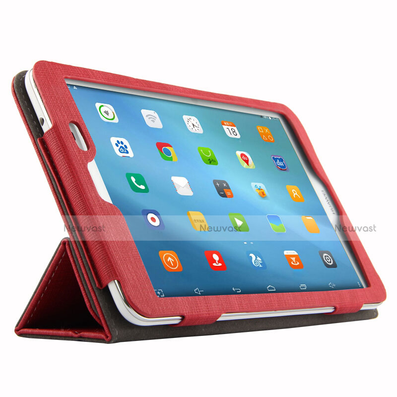 Cloth Case Stands Flip Cover for Huawei Mediapad T1 10 Pro T1-A21L T1-A23L Red