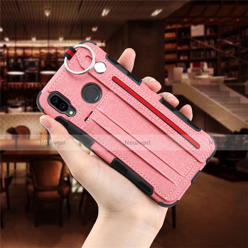 Cloth Case Stands Flip Cover for Huawei Nova 3e