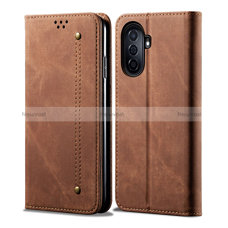 Cloth Case Stands Flip Cover for Huawei Nova Y70