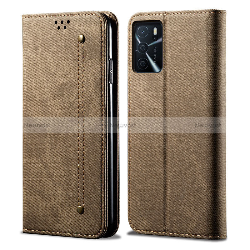 Cloth Case Stands Flip Cover for Oppo A16