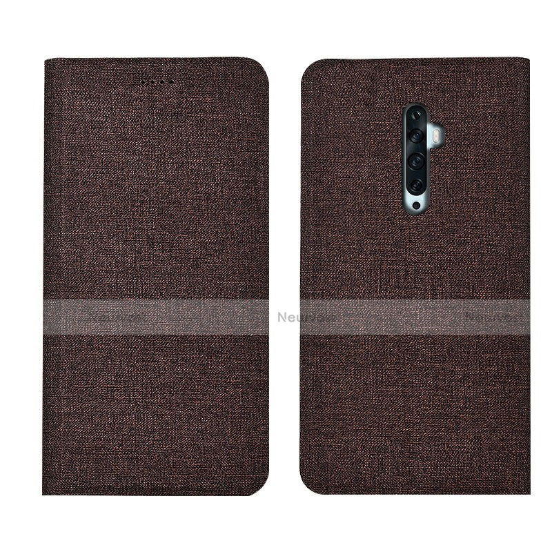Cloth Case Stands Flip Cover for Oppo Reno2 Z Brown