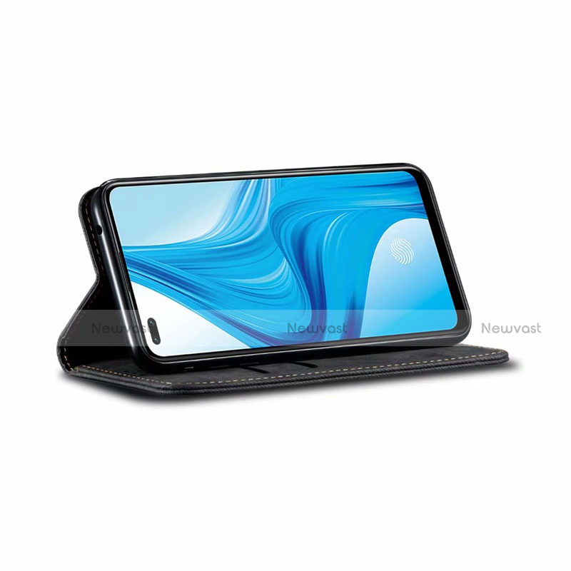 Cloth Case Stands Flip Cover for Oppo Reno4 Lite