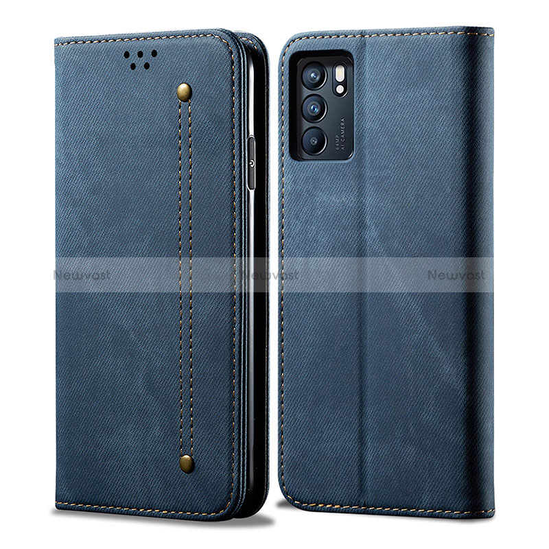 Cloth Case Stands Flip Cover for Oppo Reno6 5G