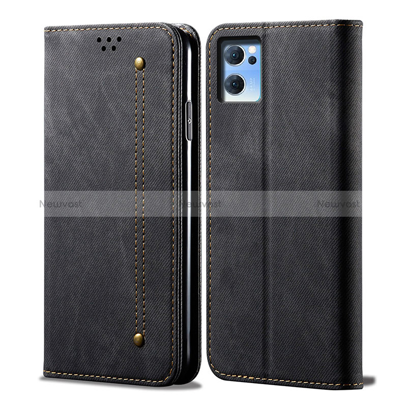 Cloth Case Stands Flip Cover for Oppo Reno7 5G