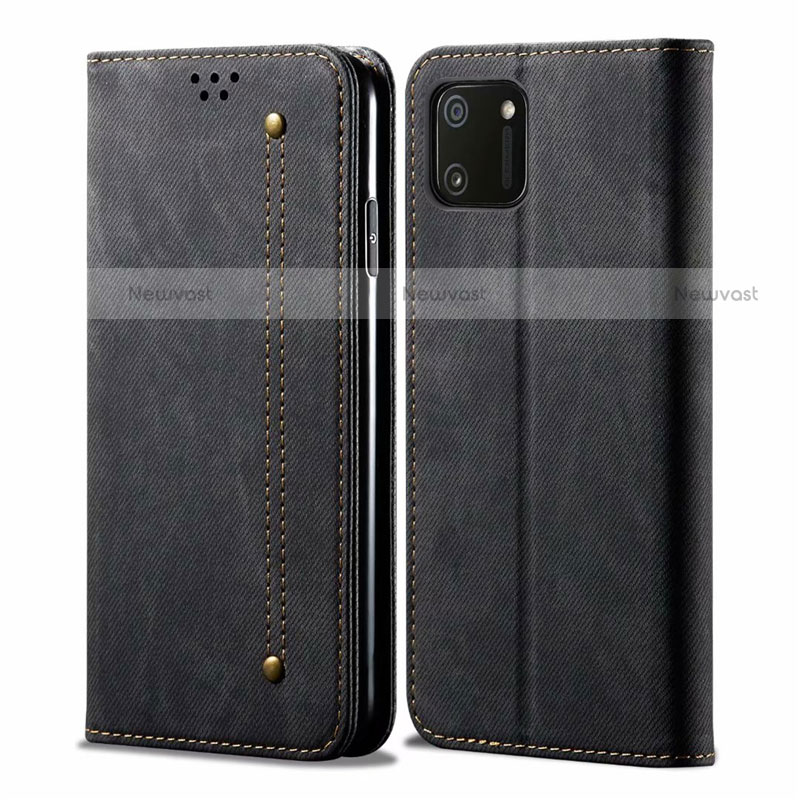 Cloth Case Stands Flip Cover for Realme C11 Black