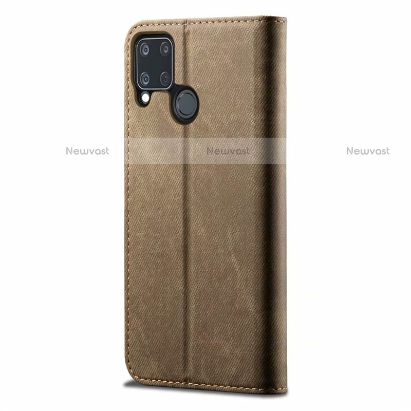 Cloth Case Stands Flip Cover for Realme C15