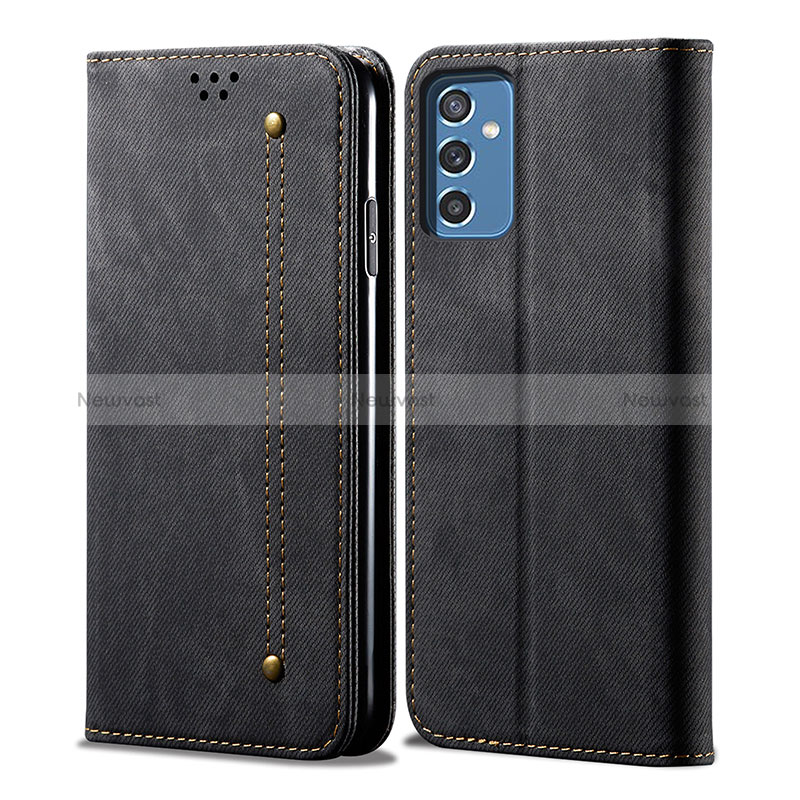 Cloth Case Stands Flip Cover for Samsung Galaxy A04s Black