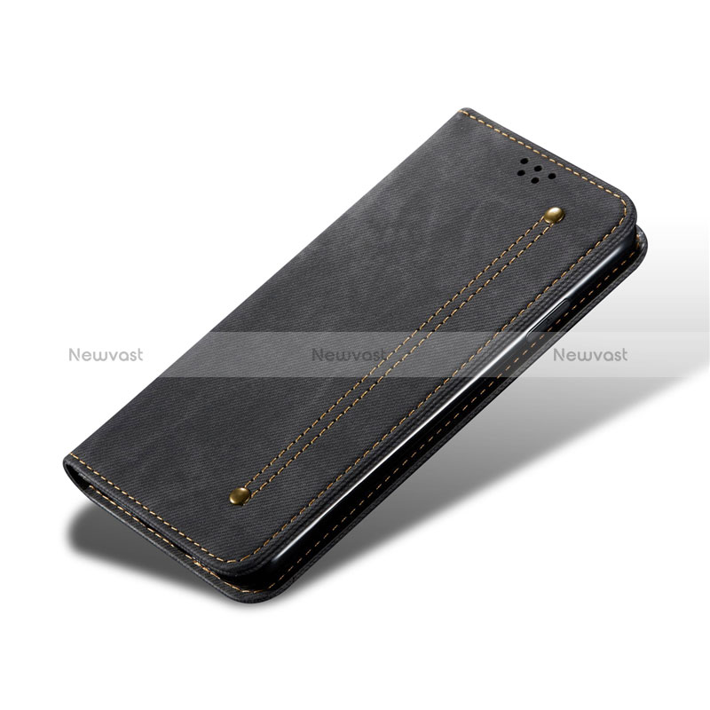 Cloth Case Stands Flip Cover for Samsung Galaxy A12 Nacho