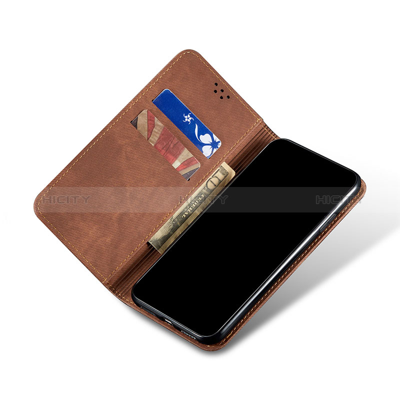 Cloth Case Stands Flip Cover for Samsung Galaxy F42 5G