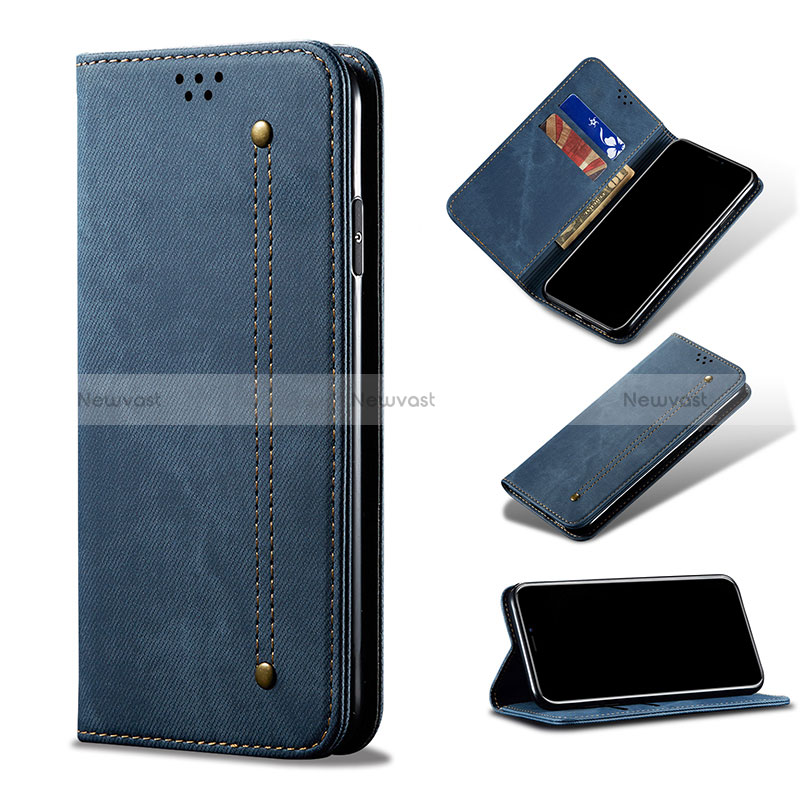 Cloth Case Stands Flip Cover for Samsung Galaxy M01s