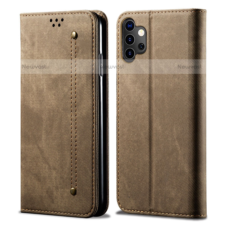 Cloth Case Stands Flip Cover for Samsung Galaxy M32 5G