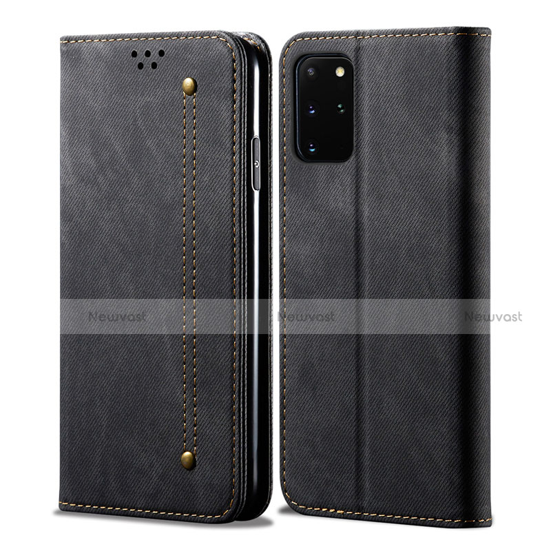 Cloth Case Stands Flip Cover for Samsung Galaxy S20 Plus 5G Black