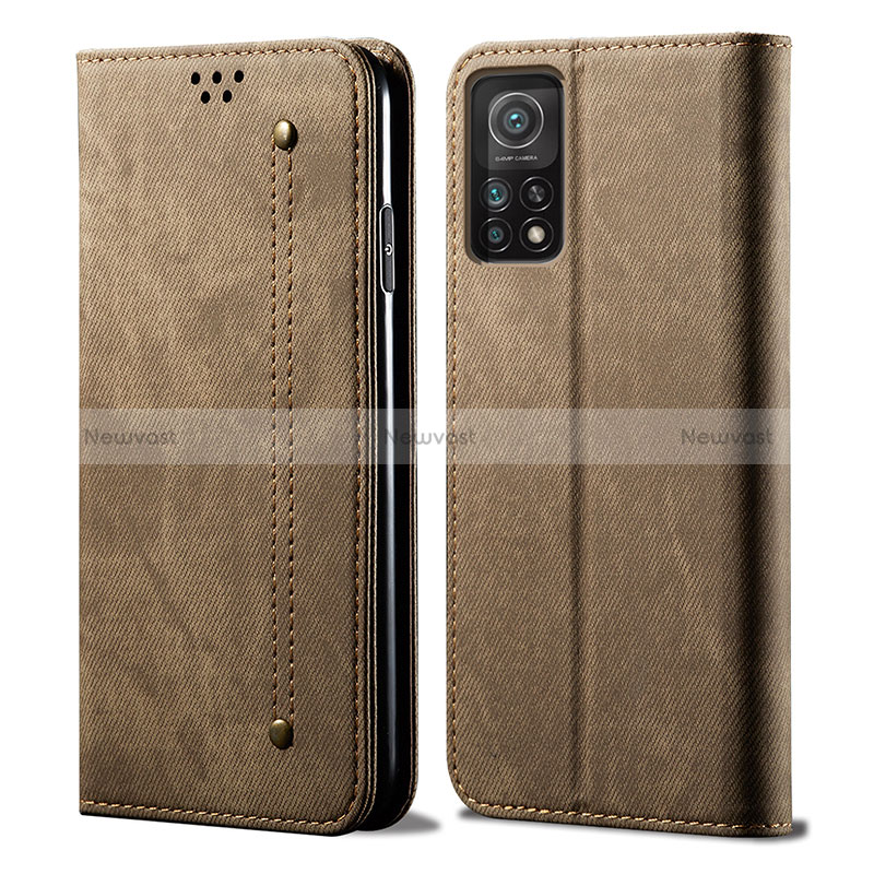 Cloth Case Stands Flip Cover for Xiaomi Mi 11T Pro 5G Khaki