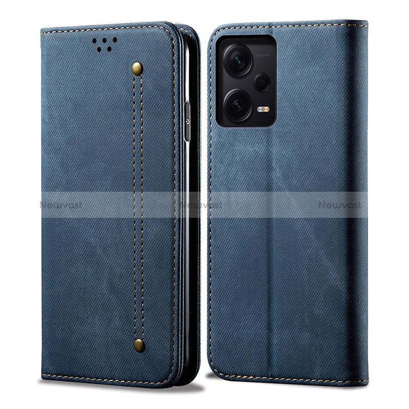 Cloth Case Stands Flip Cover for Xiaomi Redmi Note 12 Pro+ Plus 5G