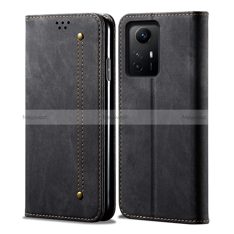 Cloth Case Stands Flip Cover for Xiaomi Redmi Note 12S