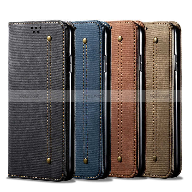 Cloth Case Stands Flip Cover for Xiaomi Redmi Note 9 5G